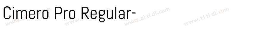 Cimero Pro Regular字体转换
